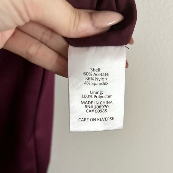 NWT ZAC ZAC Posen Vaille One Shoulder Ruffle Evening Maxi Dress Plum Bridesmaid - Picture 13 of 14